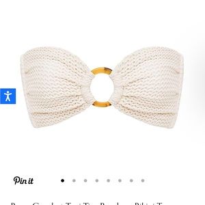 Montce cream crochet bathing suit top